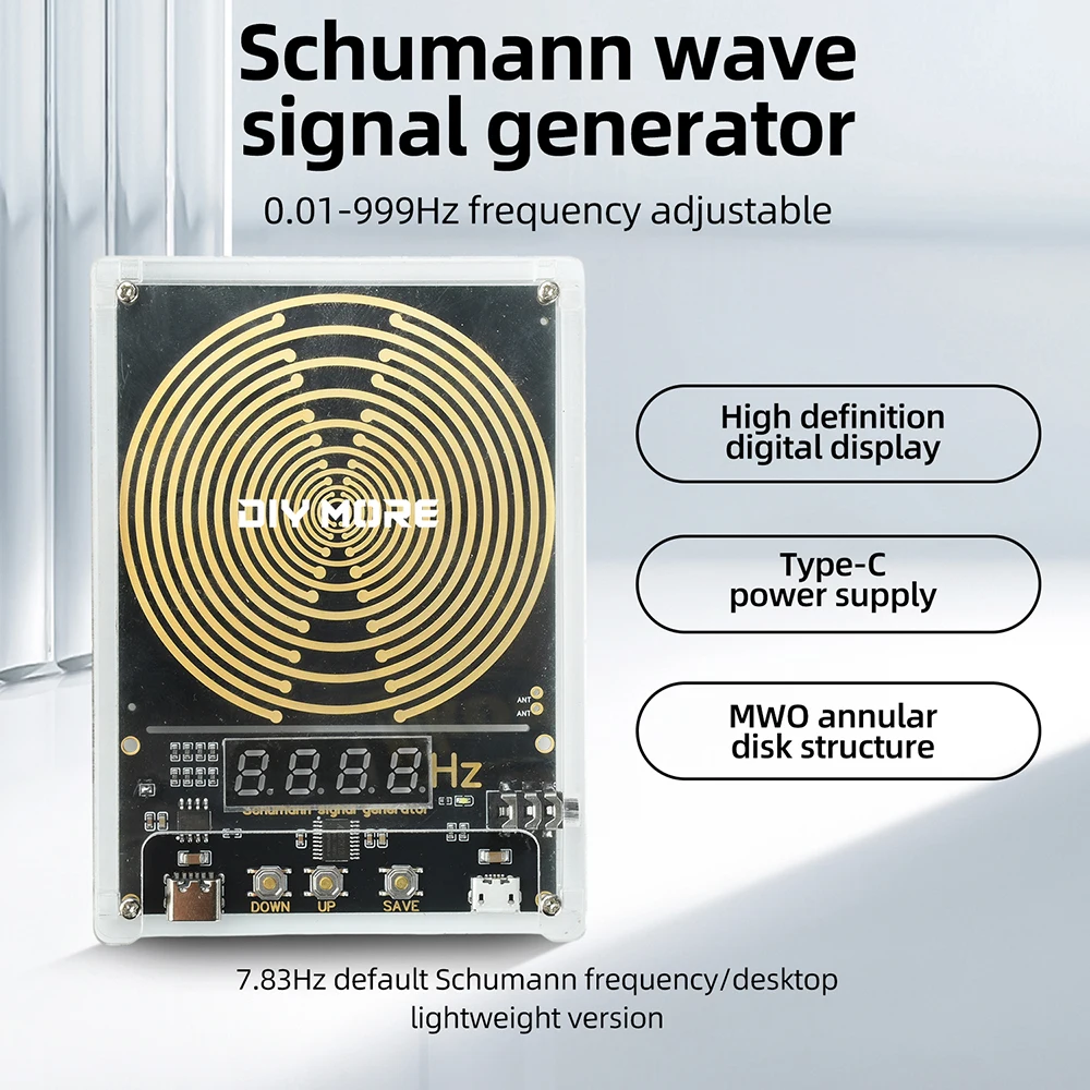 DC 5V 0~100000Hz Schumann Wave Generator For Home/study Sine Frequency Modulation Resonance Frequency Pulse Audio Resonator