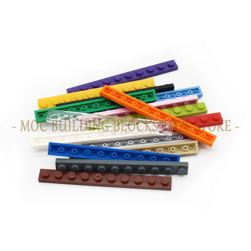 أجزاء لوحة MOC لبناء الطوب ، 1x10 ، تصنعها بنفسك ، التنوير ، التعليم الإبداعي ، متوافقة مع الملحقات ، اللعب