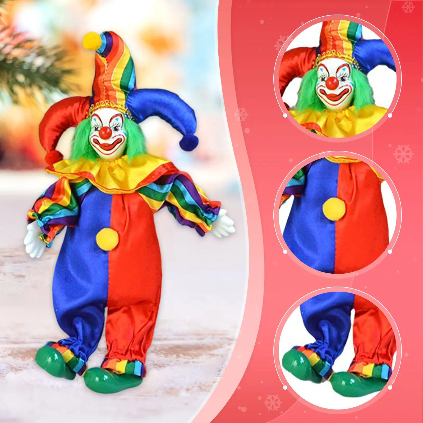 Clown Doll Souvenirs Smiling Kids Toys for Halloween Christmas Valentin Gift