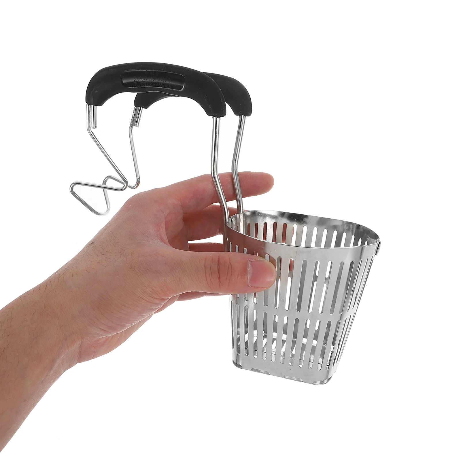 

Stainless Steel Strainer Spoon Hot Pot Scoop Colander Hanging Hook Convenient for Blanching Vegetables Pasta Noodle