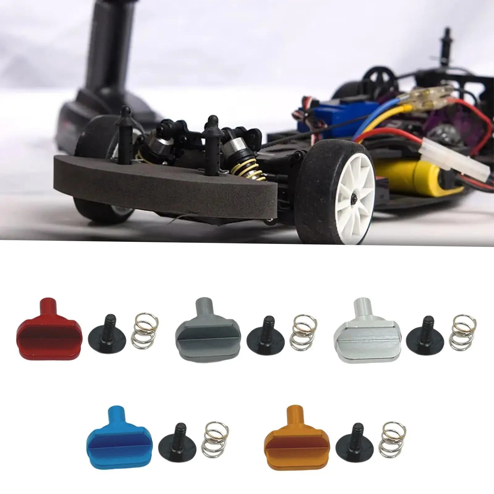 แบตเตอรี่สวิตช์แบบคงที่อะไหล่ DIY อุปกรณ์เสริมอลูมิเนียมอัลลอยด์สำหรับ 1:16 16210 H16V3 16208