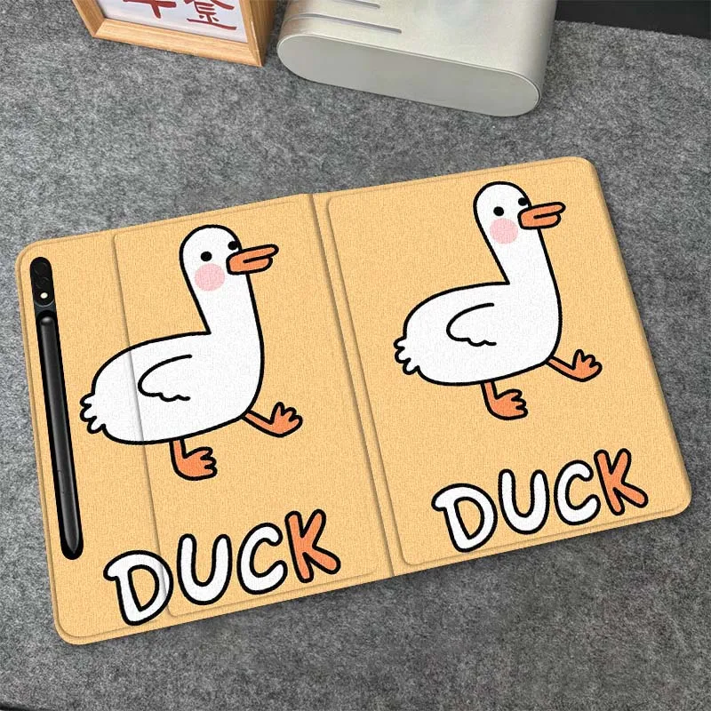 

Duck Cat Bear Art Cartoon For Samsung Galaxy Tab S10 S9 S8 S7 FE Lite Soft Flexible Support Tablet Case Gift