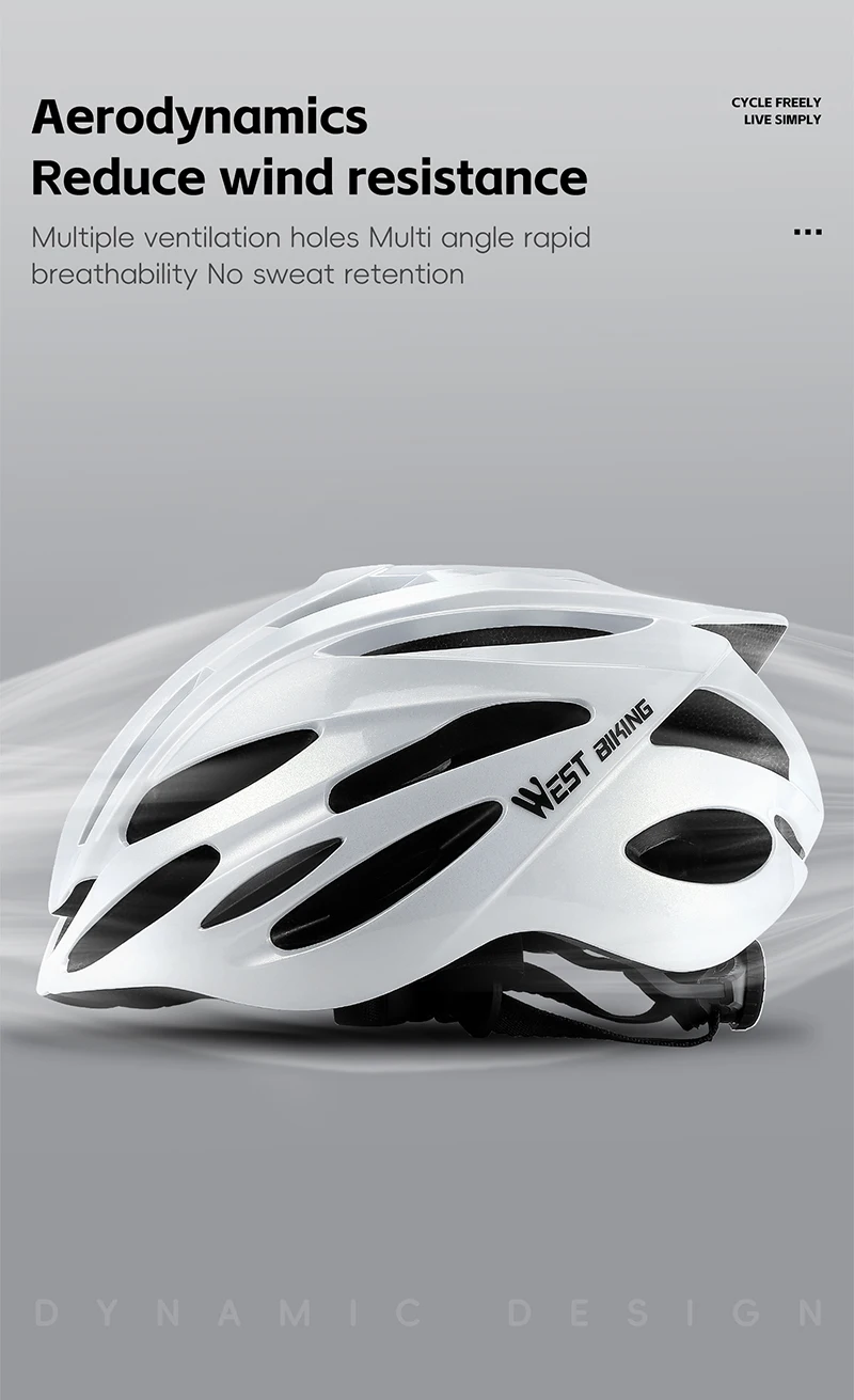 WEST BIKING Fahrradhelm, leicht, integriert geformt, 24 Belüftungslöcher mit Moskitonetz für Mountainbike, Rennrad, Herren, Damen, Sicherheit – Detail 6