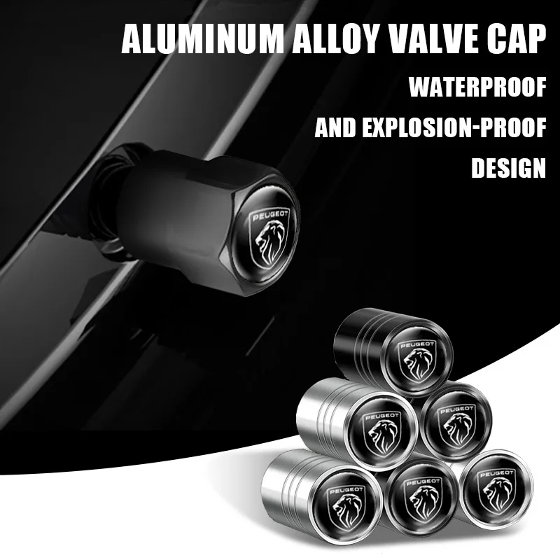 4 قطعة سيارة عجلة معدنية الإطارات صمام الهواء الجذعية غطاء يغطي لبيجو 206 106 5008 MK1 205 4008 307 sw 2021 gt 208 اكسسوارات التصميم