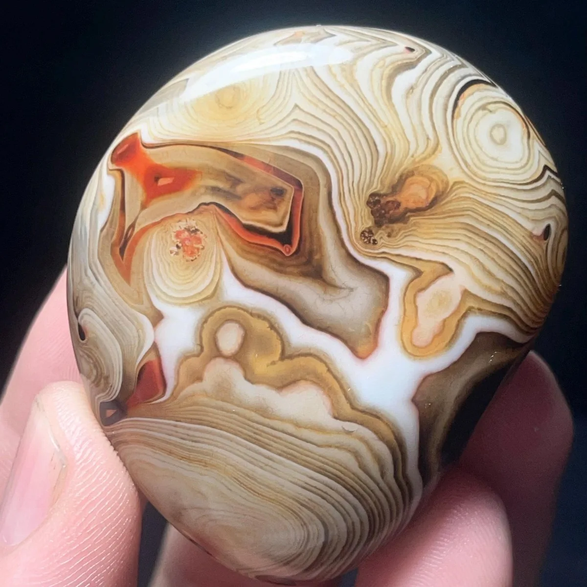 Banded Agate Jade Tone, Natural Banding, Polished Tumbled, Vase Filler, Crystal Collection, Table Display, Desk Decor
