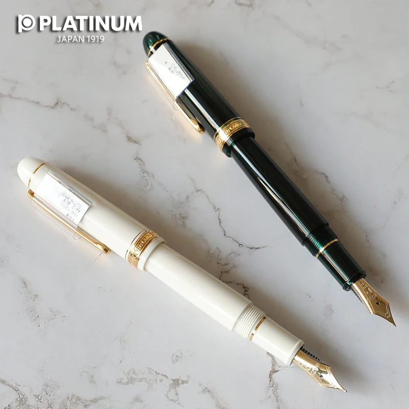 

Lovely Japan PLATINUM 3776 Fountain Pen Century 14K Gold Nib Laurel Green Castle White PNB-13000 Or PNB-15000 Writing Pen Gift