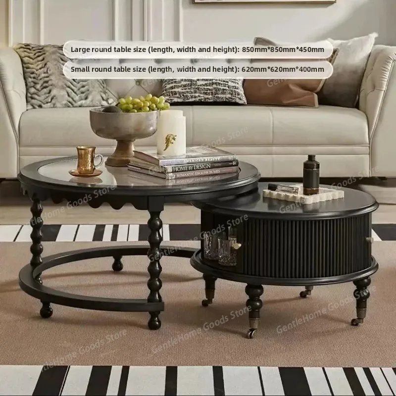 

Round Retro Coffee Table Luxury Modern Aesthetic Cute Side Table Decoratio Center Muebles De Sala Furniture Home Living Room