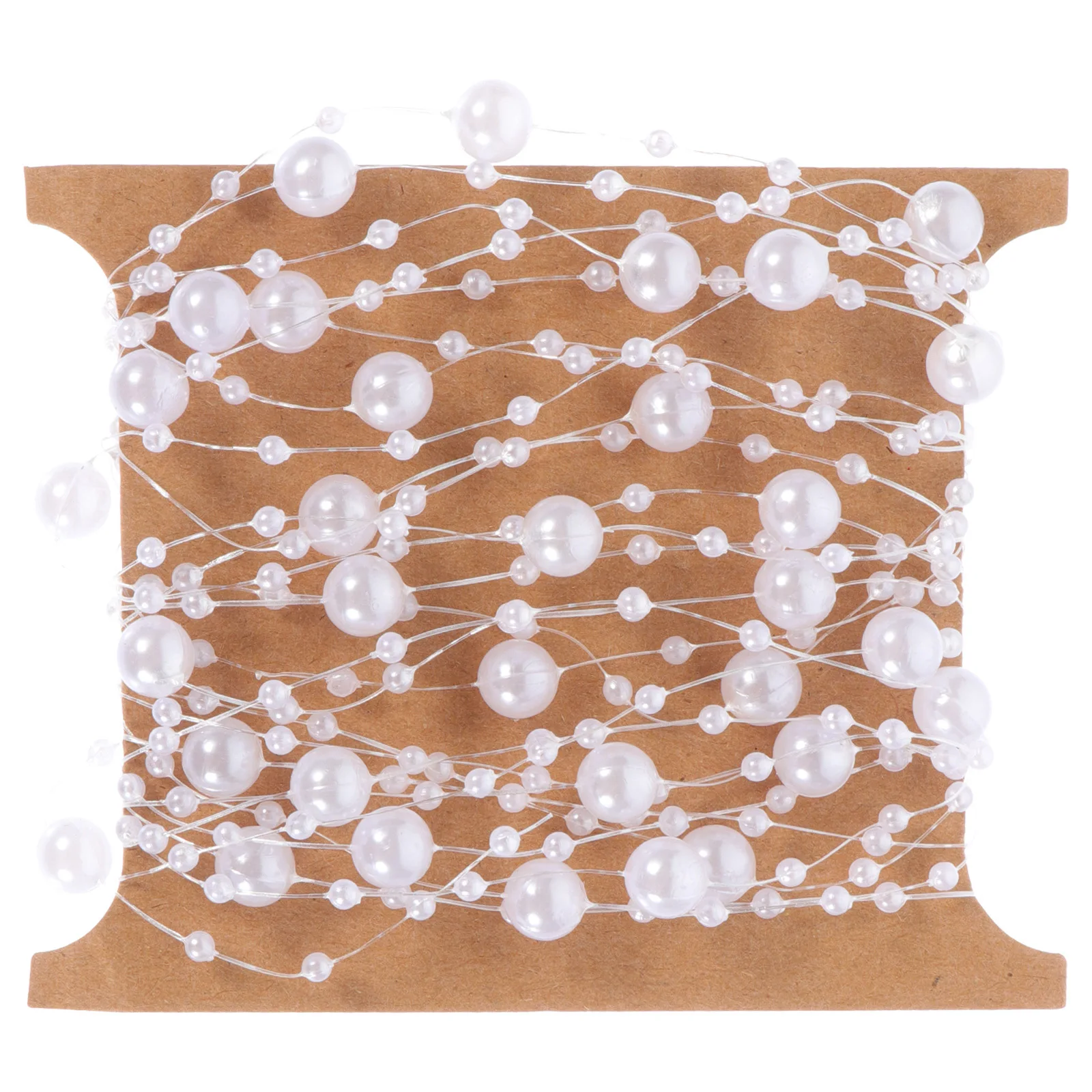 

2 Rolls Wear Resistant Pearl Strings Garland Artificial Pearl Bouquets Wedding Party Vase Decoration String of Pearls