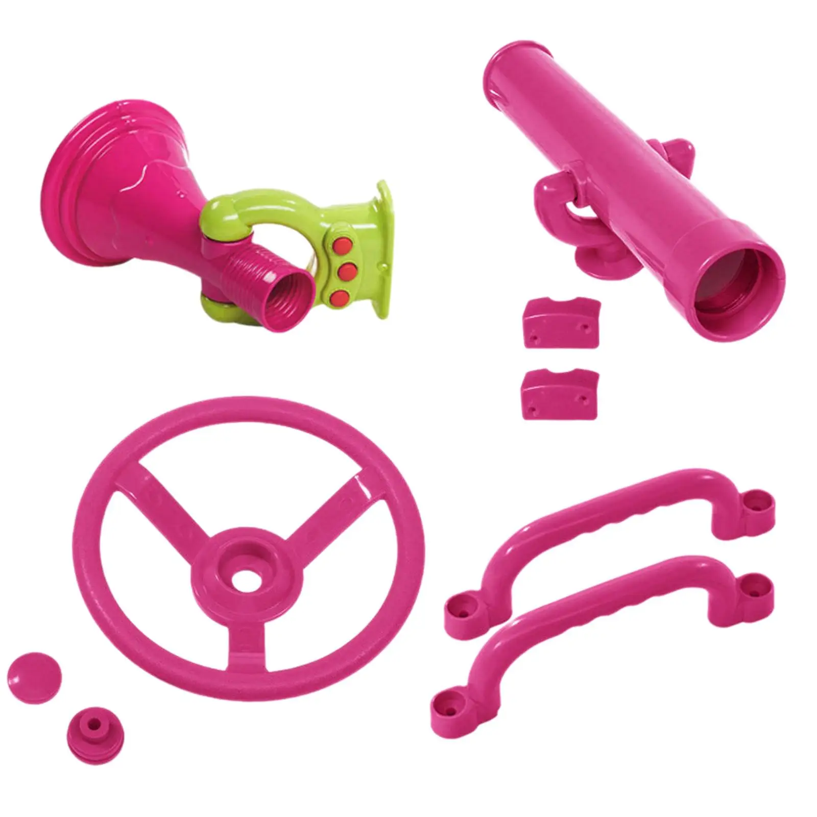 4 Pieces Playground Accessories Pink for Backyard Swingset Outdoor Playhouse