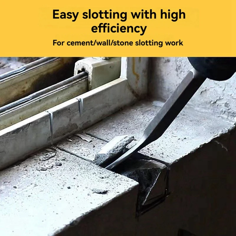 5PCS ค้อนไฟฟ้า Pick Scraping Chisel Slotting เจาะก่ออิฐเจาะคอนกรีตกระเบื้องแบนจุด Chisels รอบจับ