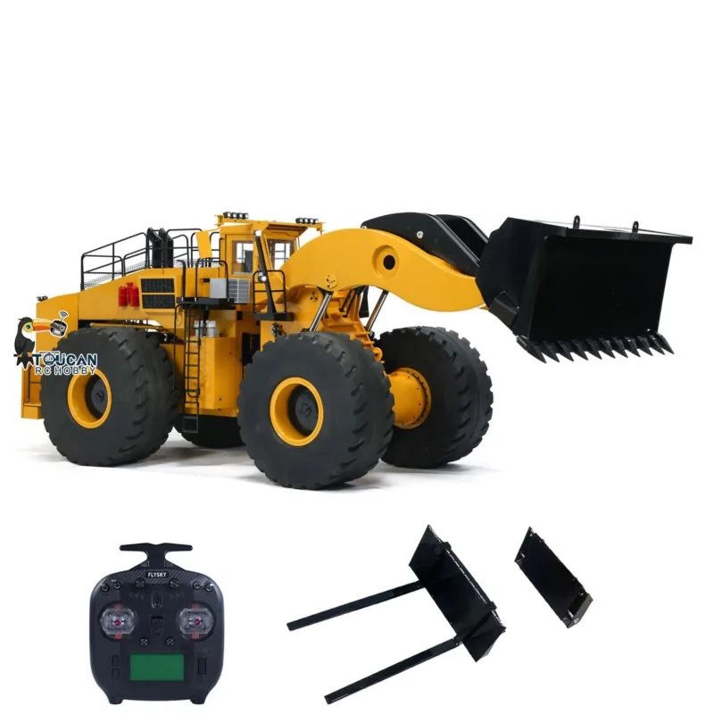 L2350 RC Hydraulic 1/14 Loader Heavy Duty Machine 150KG ST8 Remote Control Construction Vehicles Model with Light Sound Smoking