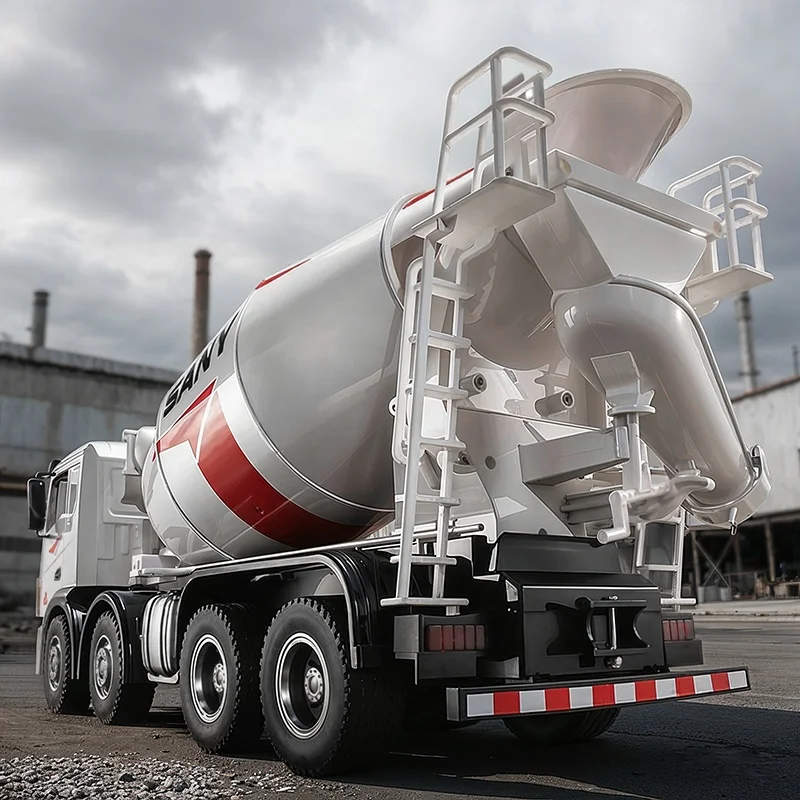 Sany Huina Remote Control Cement Mixer Truck Sy537 Eight Wheel Simulation Dischargeable Engineering Vehicle For Hobby Collectors