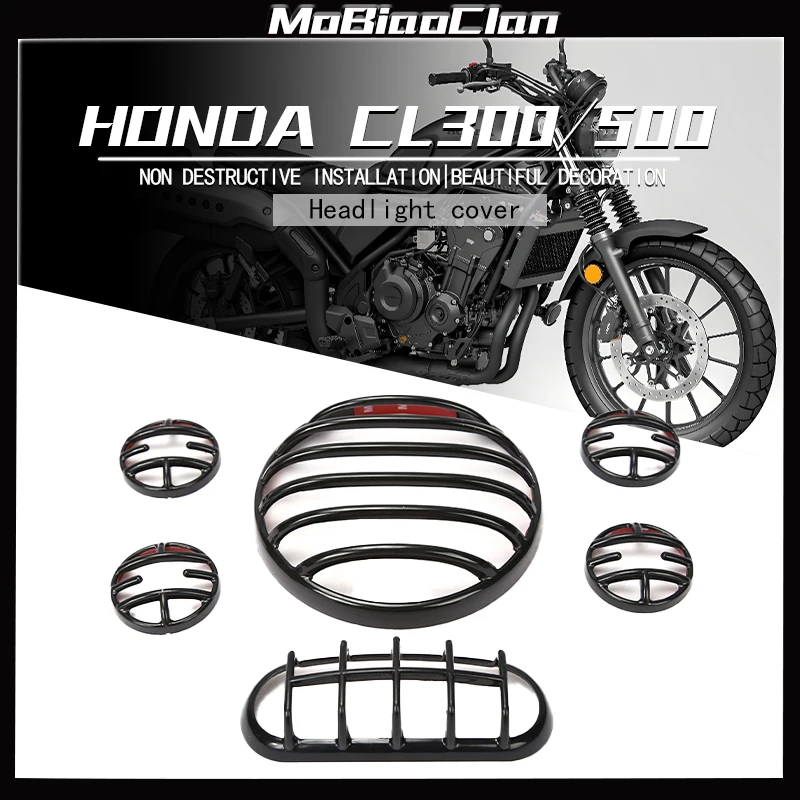 

For HONDA CL300/250 CL500 REBECMX 300/250 500 2020-2023 Motorcycle Model Matt Black Headlight Turn Signal Taillight Grill Coverf