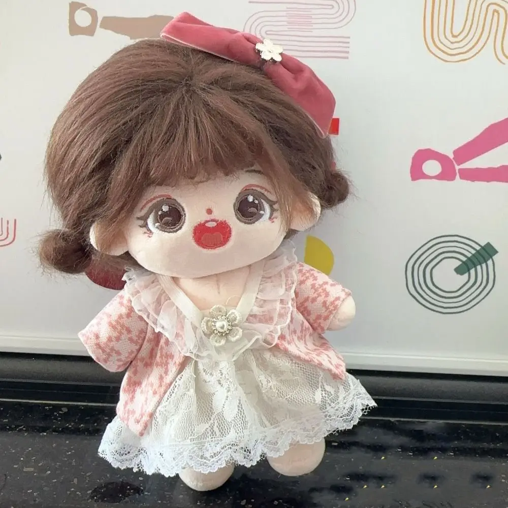 Fashion Dresses Skirt Cute Doll Lovely Clothes With Cartoon Headband Accessories 7 Styles Plush Dolls Clothes EXO Idol Dolls