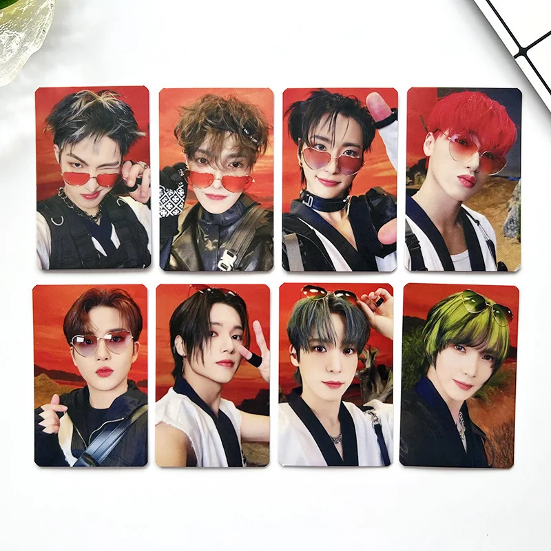 8pcs/set KPOP ATEEZ WM Lucky Card Bouncy LOMO Card High Quality HD Collectible Gift Photo Card K-pop Celebration Album Postcard