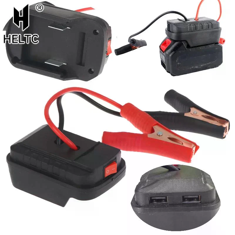 1Pcs Emergency Start-up Lighting Car Battery Starting Booster For 21V Batteries Car Igniter Starter Adapter With/No Dual USB