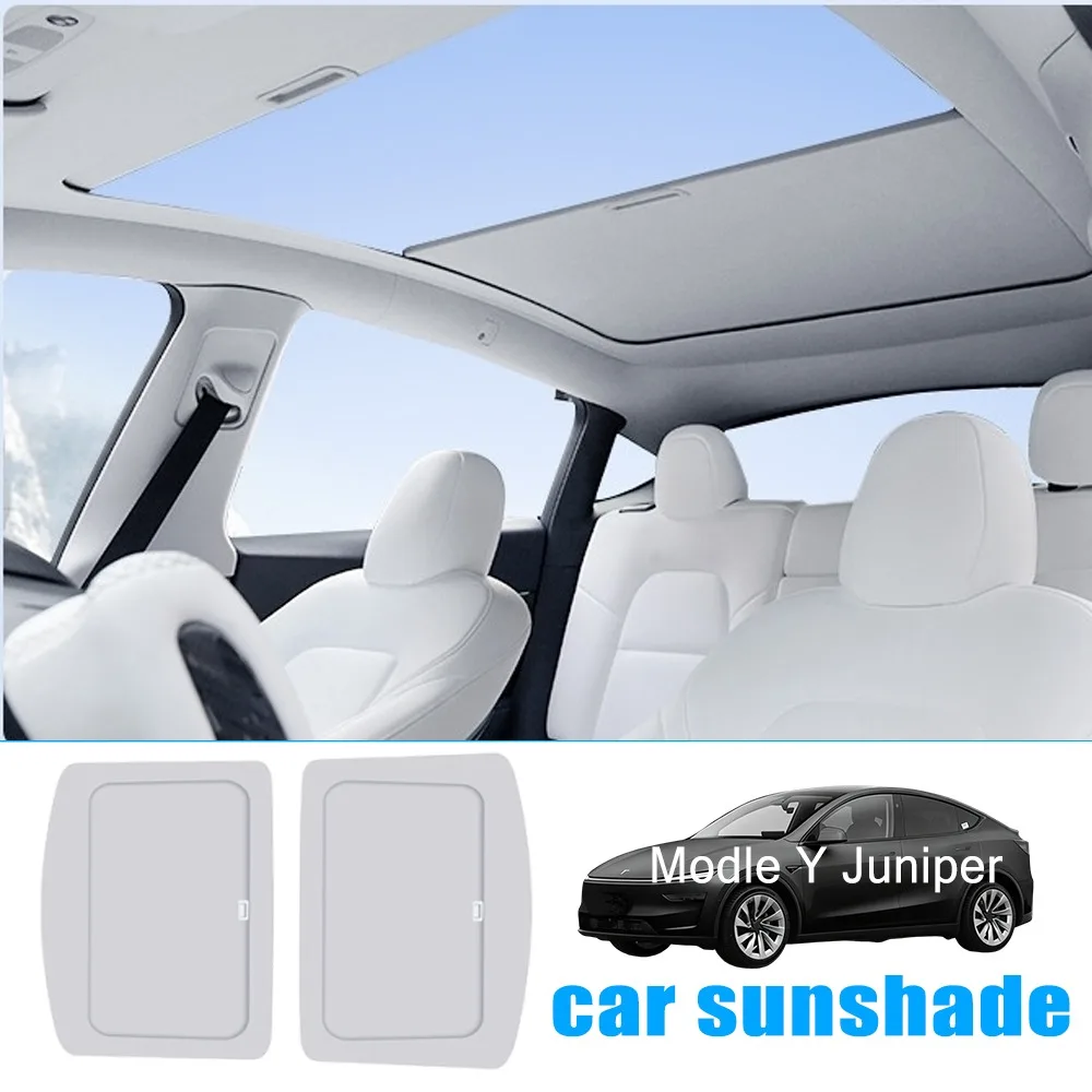 Retractable Sunshade Flush Mount Roof Sunscreen UV Block Heat Insulation Manual Sun Visor Cover for Tesla Y /3 /YL Car Parts