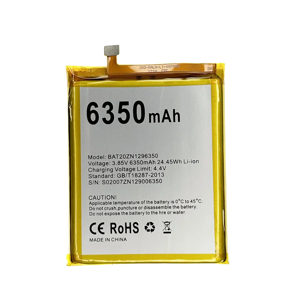 100% Original 6350mAh S96 PRO Battery For DOOGEE S96 Pro Battery 6.22'' Helio Octa Core Rugged Cell Phone S96GT LiIon Batteries