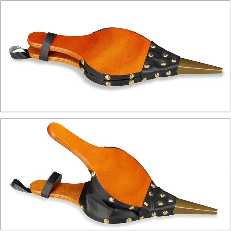 Wooden Fireplace Blower Casting Nozzle Outdoor Camping BBQ Grill Manual Bellows Fi Replace Bellows BBQ Tool
