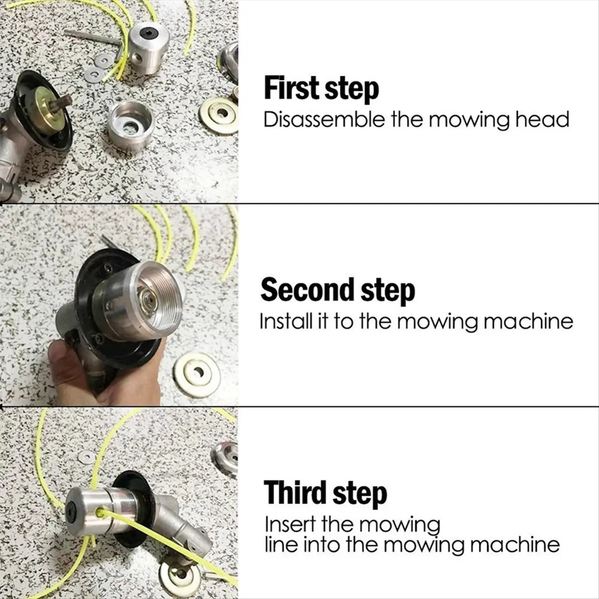 A23PBG General Mower Accessories Mowing Head Set with 4 Lawn Mower Rope Mowing Mower Accessories Mowing Rope