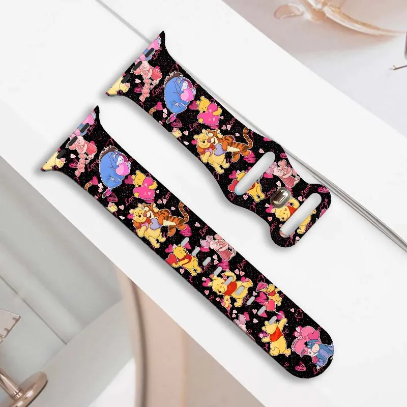 

Colorful Disney 12 Strap for Apple Watch 46mm 44mm 42mm 41mm Silicone Band Replaceable Watchband for iWatch 11 10 9 8 SE