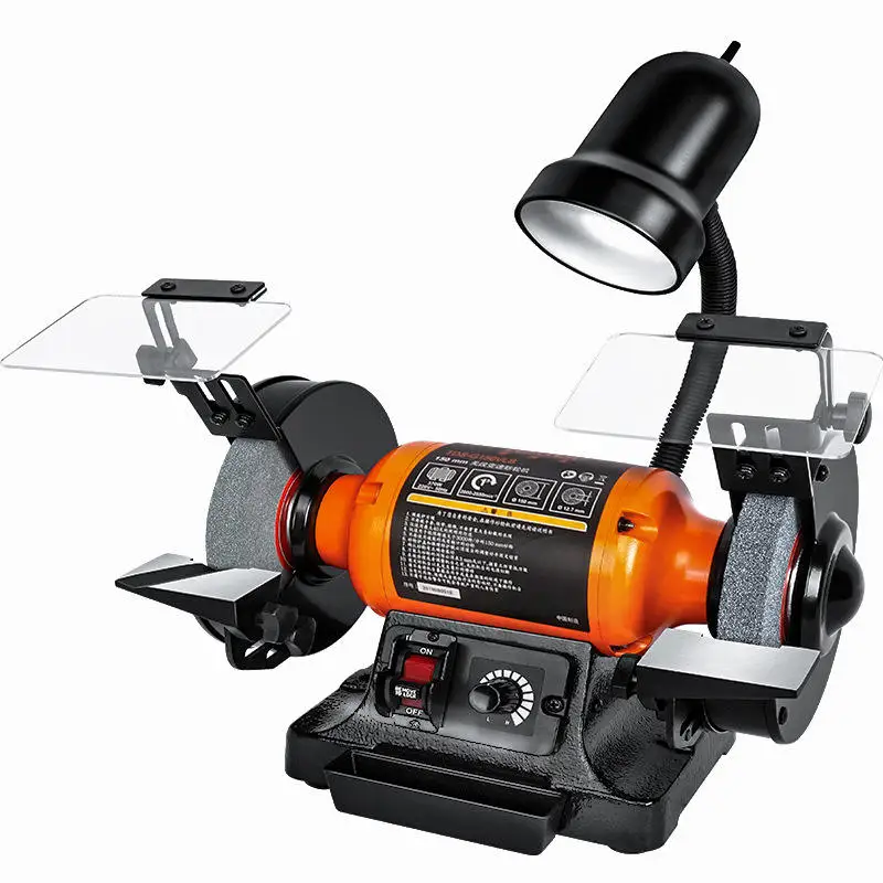 

Wood 6 Inch Wheel Electric Steel DIY Customized 250W Twin LED Compact Bench Grinding Machine Working Bench Grinder