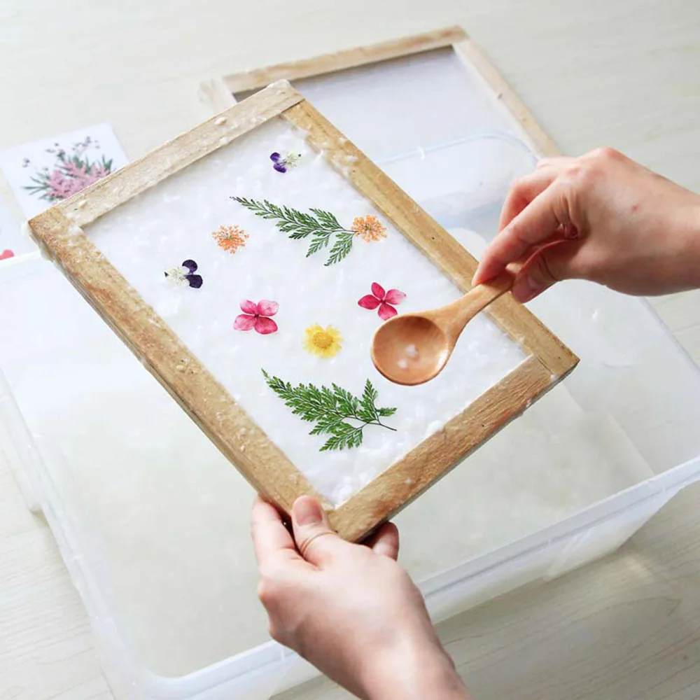 Multi-size Wood Handcraft Learning Paper Making Screen DIY Papermaking Wooden Mesh Mold Paper Making Mould Frame