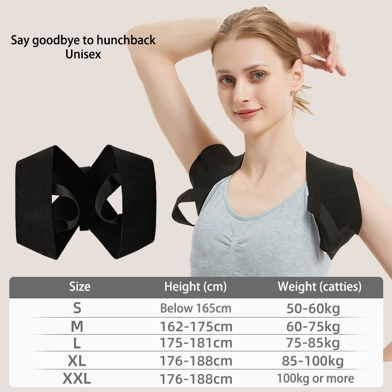 Invisible Back Posture Corrector Trainer Adjustable Shoulder Brace Straight Holder Clavicle Support For Men Women Adult Children