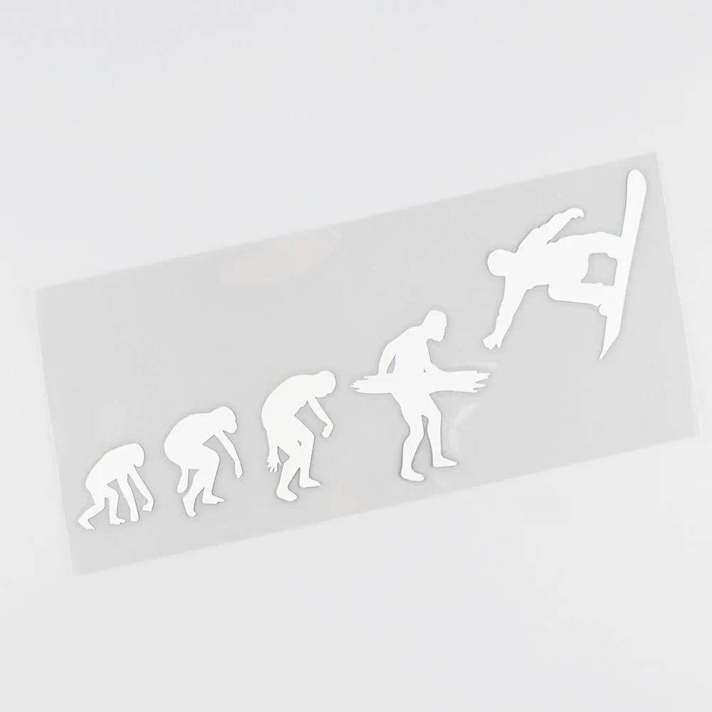 YJZT Fashion Snowboarding Evolution Extreme Sport Vinyl Car Stickers Silhouette Decor S9-1012