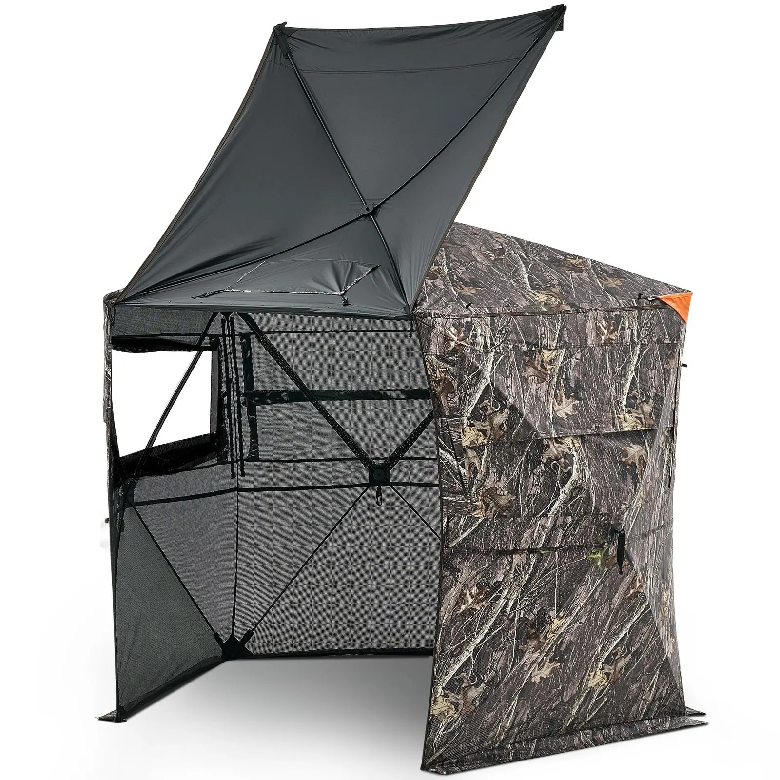

Hunting Blind, 6-7 Person, 288 Degree 5 Side See-Through Ground Blinds With Carrying Bag, Portable Camouflage Tent, Durable