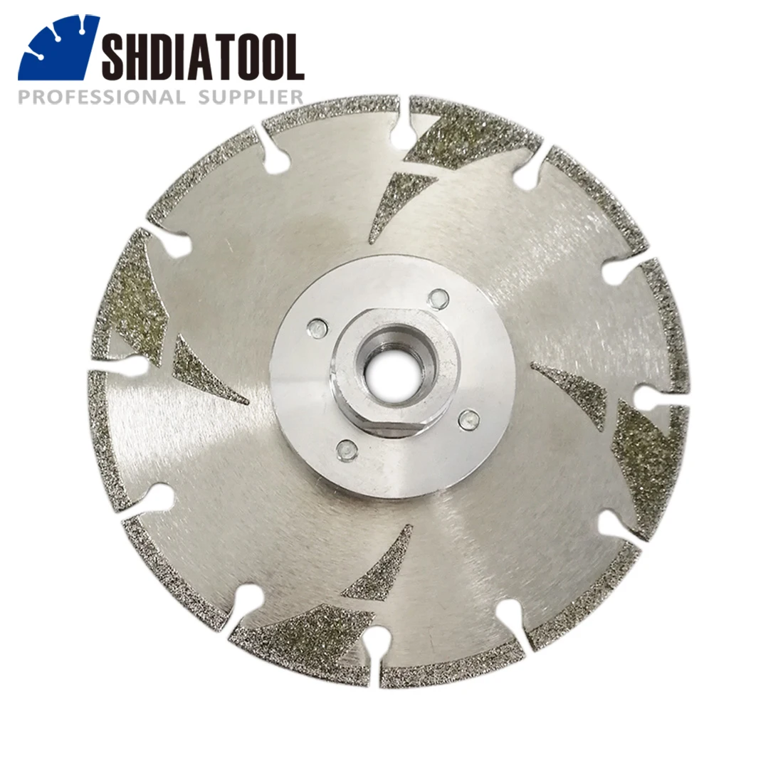 SHDIATOOL 1pc 105/115/125mm M14 Thread Electroplated Reinforced Diamond Cutting & Grinding Blade Diamond Disc Marble Sawblade