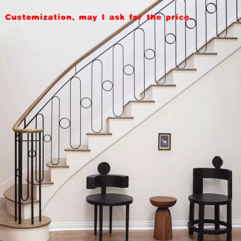 

custom.Customized Indoor Stairs Wrought Spindle Carbon Steel Iron Staircase