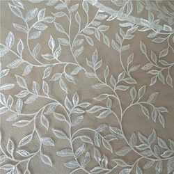 Soft Mesh Yarn Leaf Sequins, Embroidered Flower, Wedding Dress, DIY Sewing Accessories