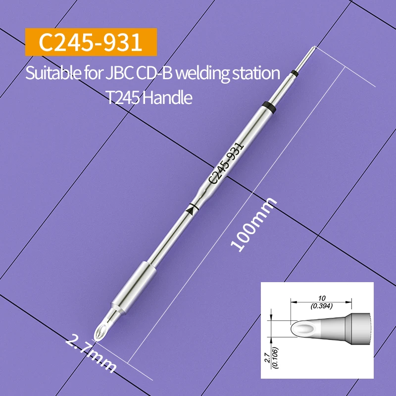 Imagem -06 - Ponta de Ferro de Solda C245 para Estação de Solda Jbc C245067 C245758 C245-760 C245-762 C245-785 C245-790 C245-931 Handle