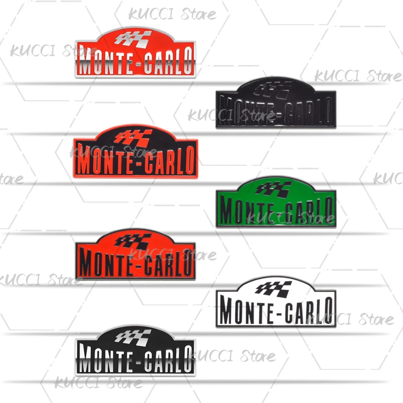 Alloy Metal MONTE CARLO Grille Emblem Rear Trunk Badge Sticker For Skoda Octavia Superb VRS Kamiq Citigo Kodiaq Rapid Fabia Yeti