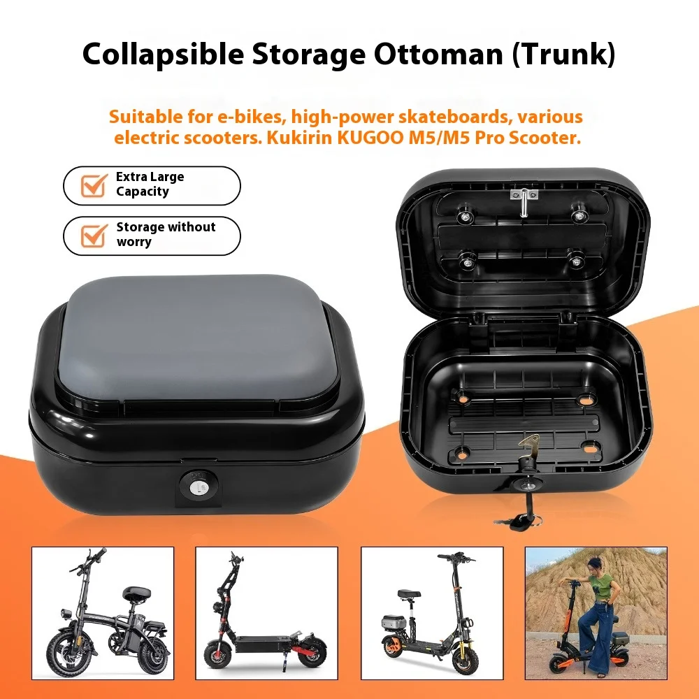 

E-Scooter Trunk Storage Seat Cushion for Kukirin KUGOO M5/M5PRO Scooter Storage Box Seat Trunk Rear Tail Storage Seat Cushion