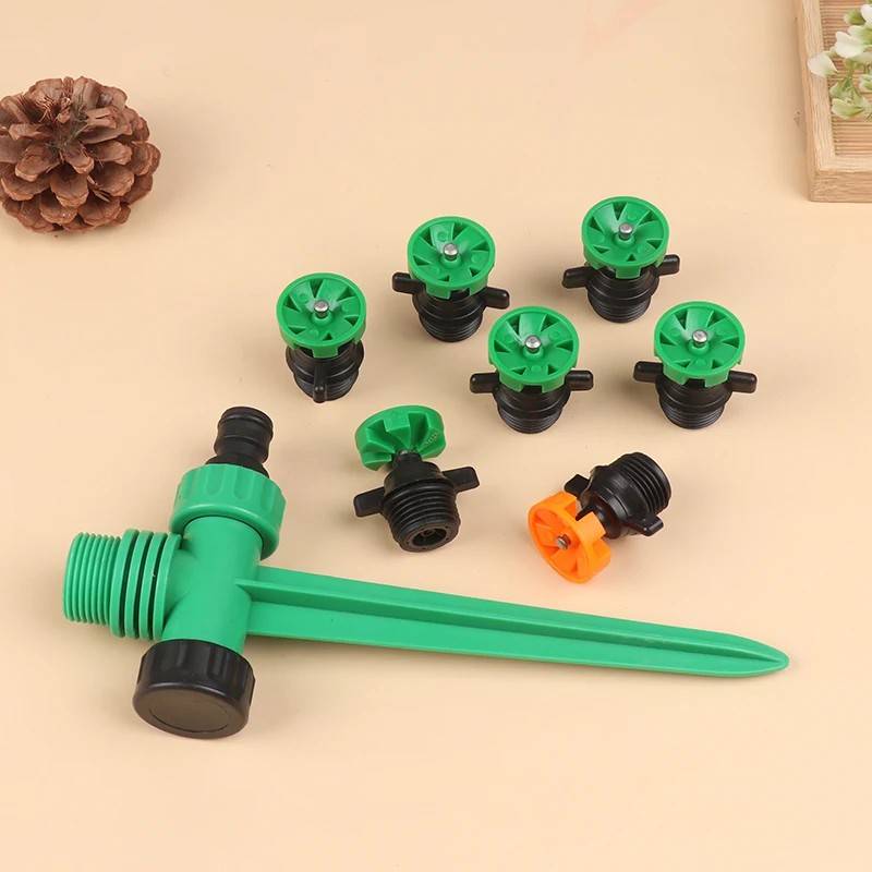 New 360Degree Rotating Irrigation Nozzle Turning Sprinkler Garden Lawn Irrigation 1/2 Inch Male Thread Automatic Rotating Nozzle