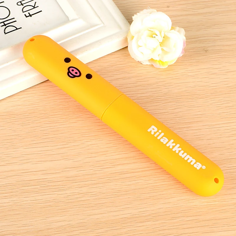 Travel Portable Toothbrush Case Toothbrush Storage Box Cute Cartoon Rilakkuma Toothbrush Case Toothbrush Case