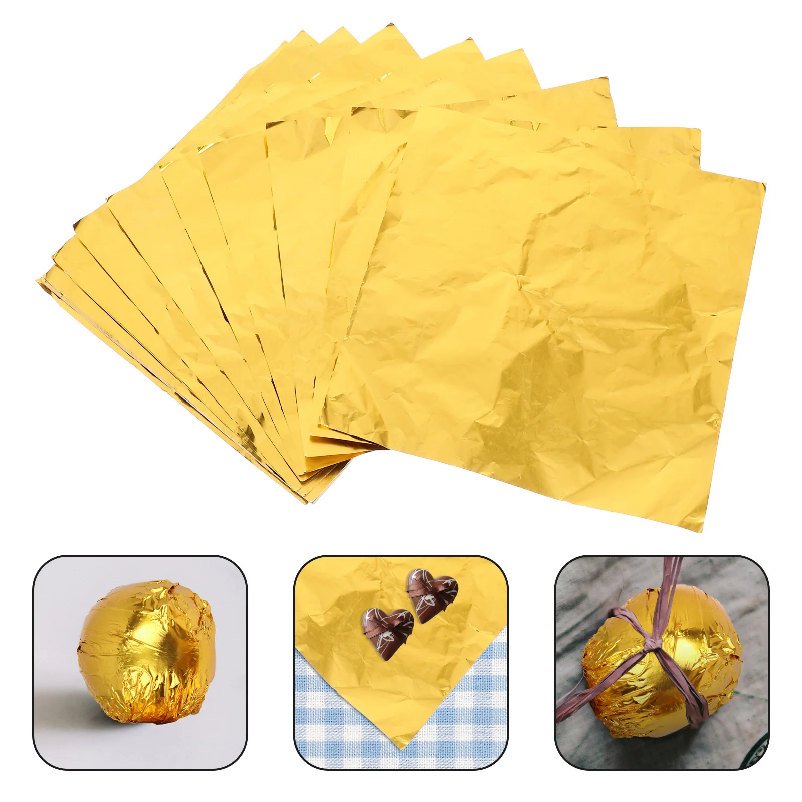 

100Pcs Aluminum Foil Sheets for Food Storage Wrapping Meat Fish Vegetables Grilling Cooking Home Kitchen Camping Bbq Tin Foil