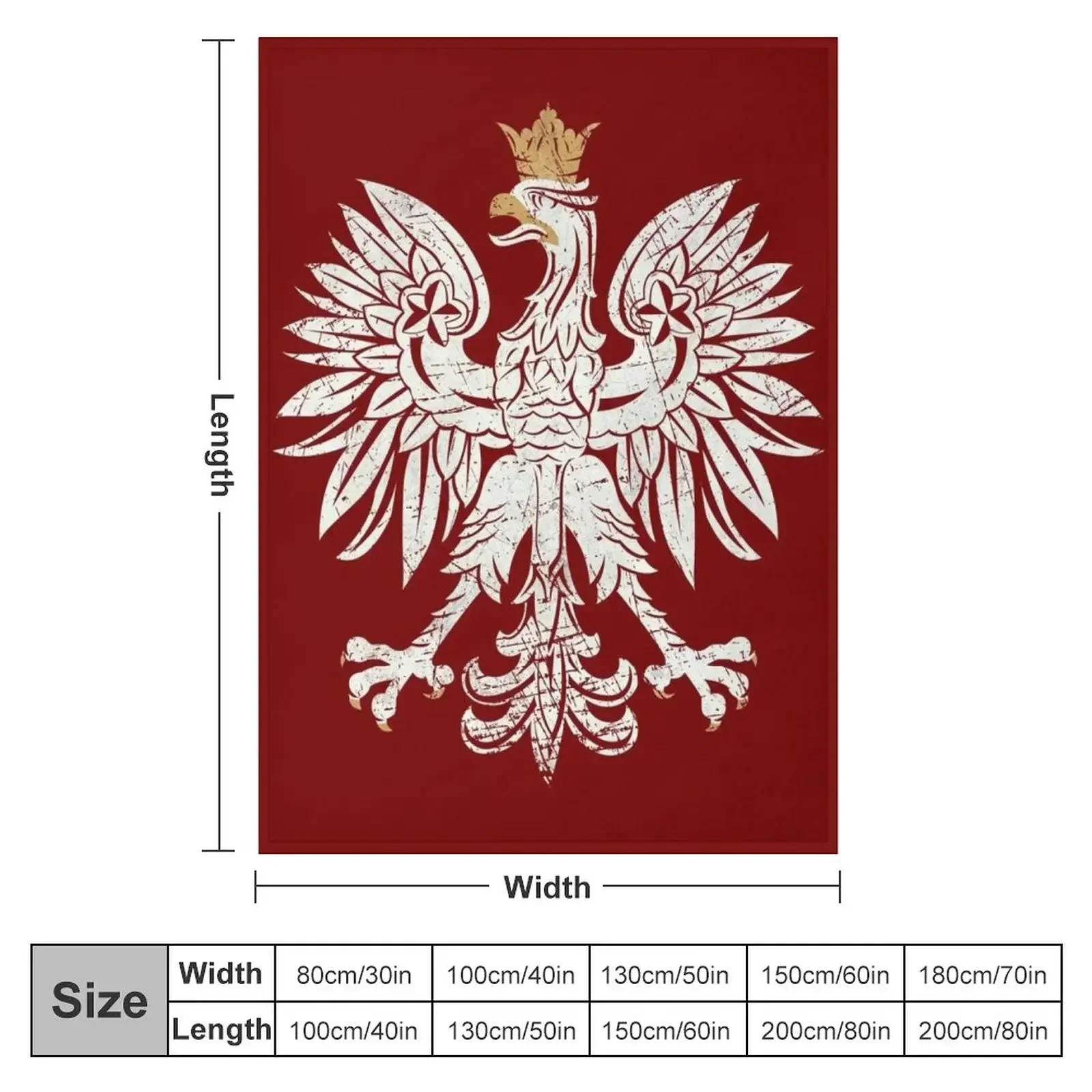 Polish Eagle Shield V01 Throw Blanket For Decorative Sofa Sofa Throw Luxury Designer Furry Blankets