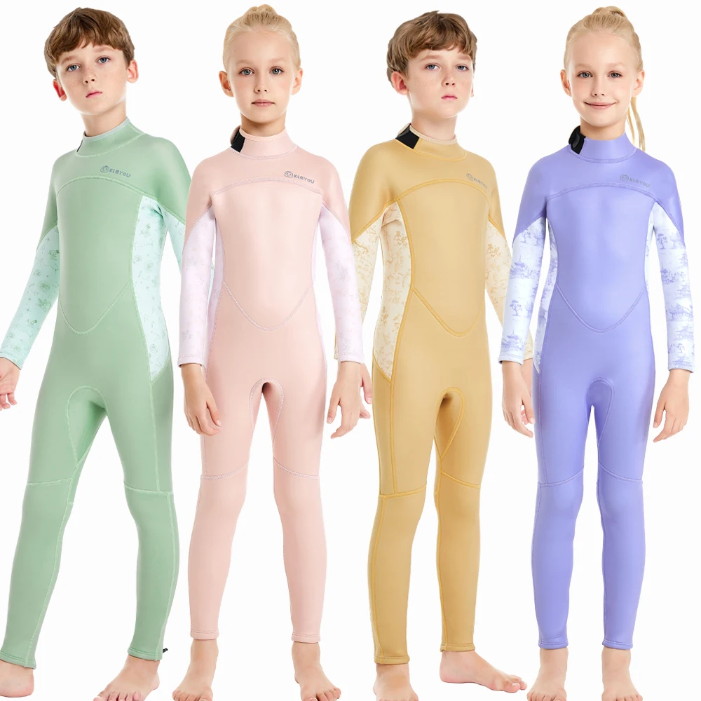 3mm Thick Wetsuit For Girls Boys Surf Neoprene Diving Suit Children Thermal Scuba Bathing Suits Cold Water Swimwear Keep Warm