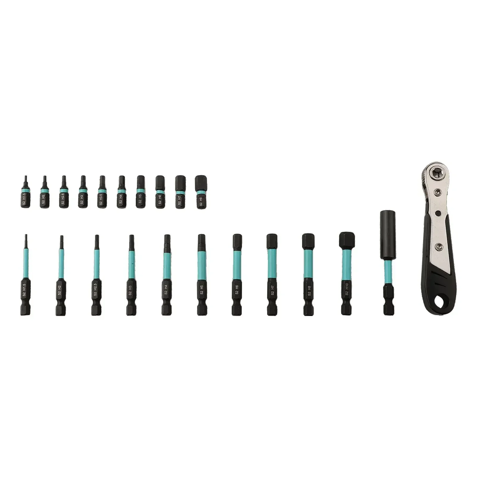 22pcs Magnetic Hexagonal Screwdriver Bit With Ratchet Wrench For Hand Drill Air Screwdriver Power Tool Accessories