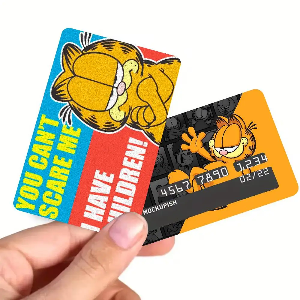 Classic Comic G-Garfield Anime Credit Card Skin Stickers for VISA Bank Card Transportation Card Waterproof Sticker Anti-scratch