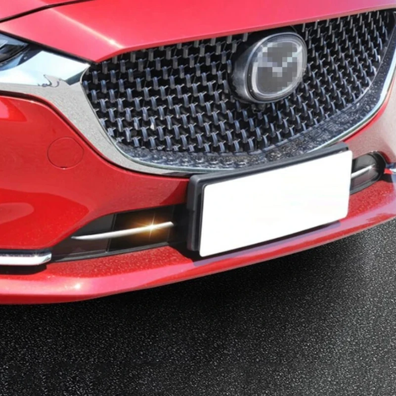 For Mazda 6 Atenza 2020-2023 Exterior Accessories Front Bottom Bumper Plate Front Lower Bumper Grille Grill Mesh Stripes