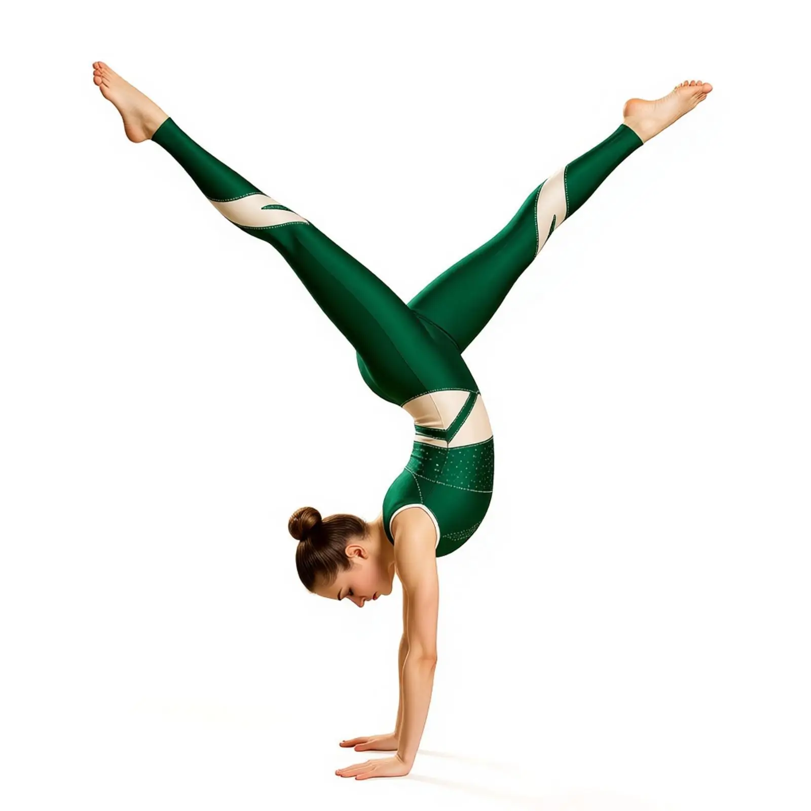 レディース体操フィギュアスケートバレエダンスパフォーマンス衣装ユニタードボディスーツラインストーンメッシュパッチワーク全身ジャンプスーツ