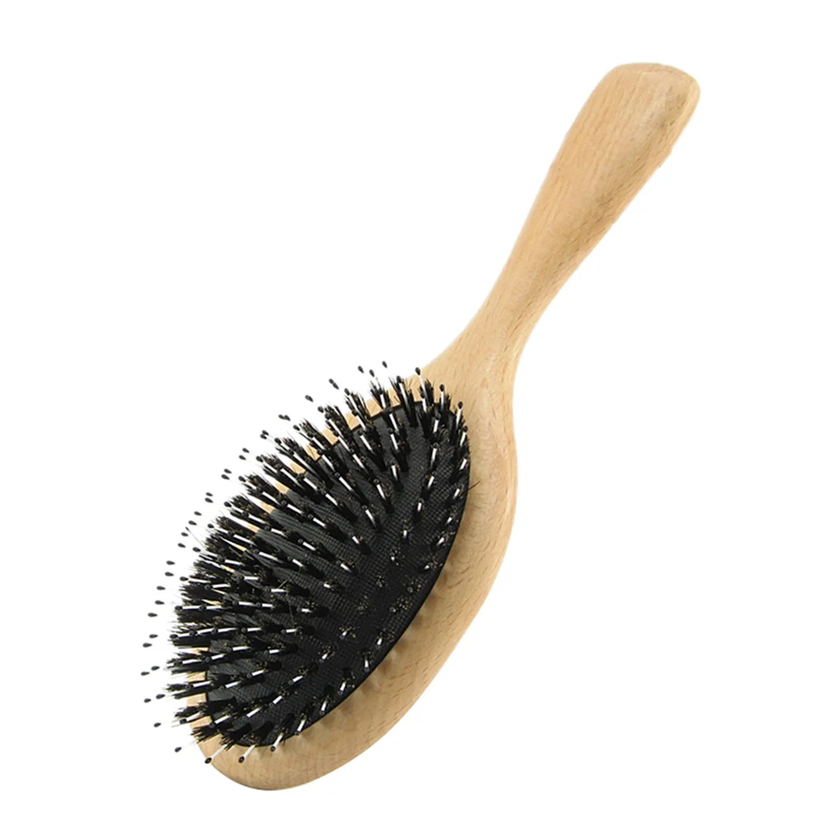 Boar Bristle Hair Brush Natural Beech Comb Hairbrush for Curly Thick Long Dry Wet Hair Detangler Massage Brushes Women-A