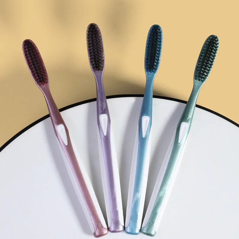 4/1 arc-shaped long soft-bristle toothbrush gentle deep double oral cleaning oral care suitable for adult daily life