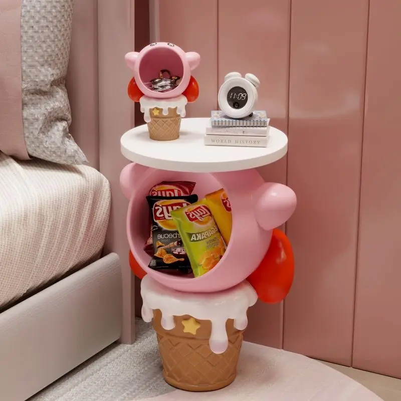 Creative, Cute, Personalized, Fashionable Bedroom Small Tea Table 2023 New Internet Popular Bedside Table Children's Room Girl