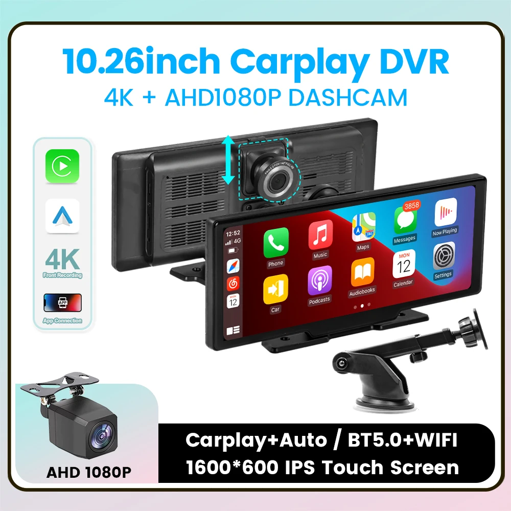 MEKEDE Kabelloses Carplay Android Auto MP5-Player Universelles Autoradio Multimedia WIFI Videorekorder FM AUX Unterstützt Kamerafunktion