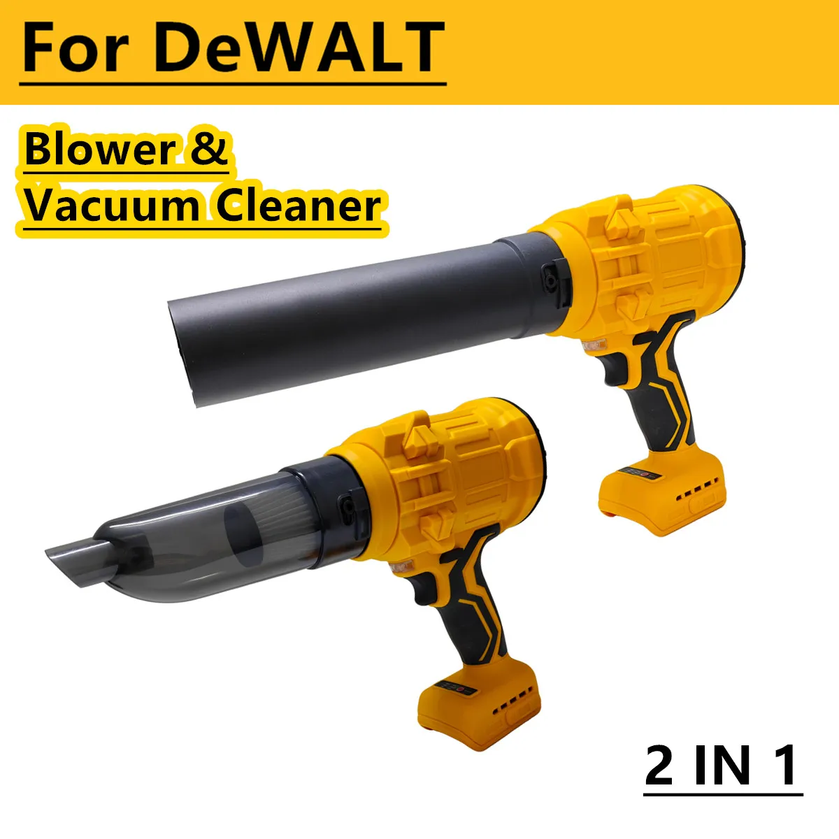 

For DEWALT 20V Battery 2-in-1 Electric Air Blower & Vacuum Cleaner Brushless Cordless Car Home Cleaner Leaf Duster Power Tool